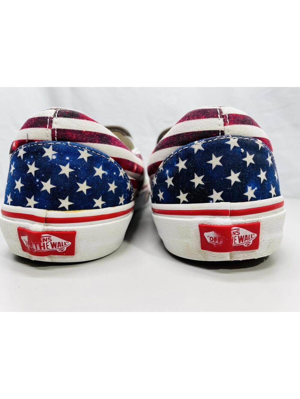 Vans Canvas Classic Slip On 2 Tone US Flag Shoes Mens 10.5 - Picture 7 of 12